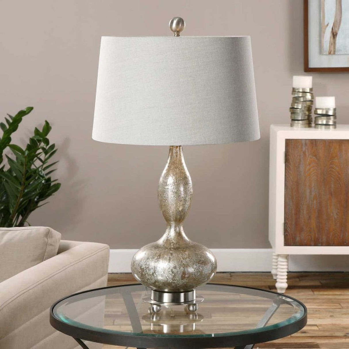 Smoked Mercury Glass Table Lamps (2) | Oroa.com