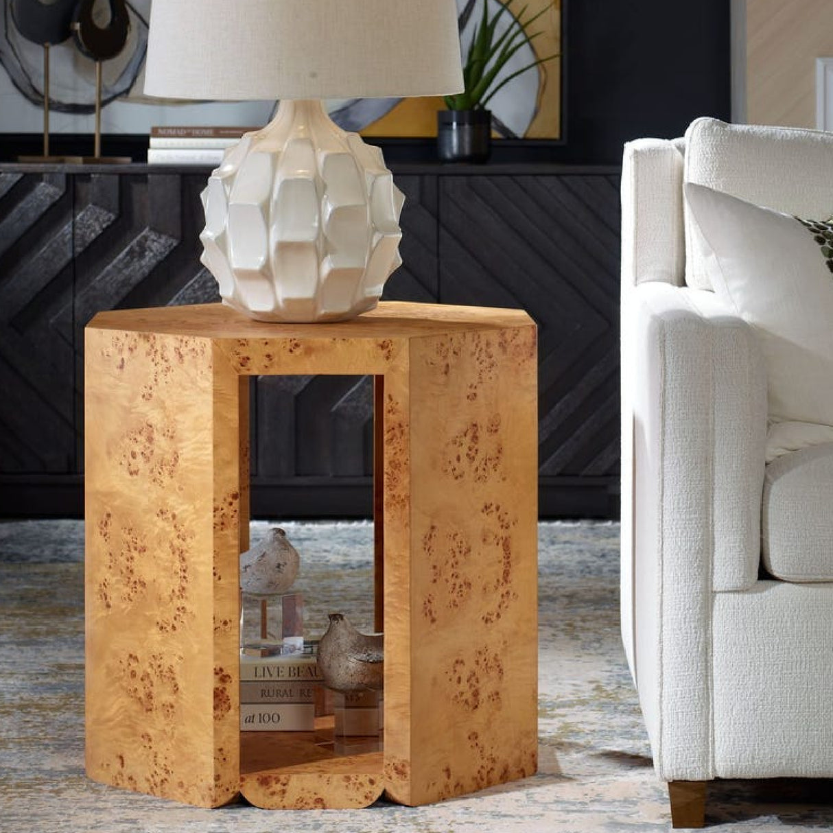 Gloss White Ceramic Table Lamp | Oroa.com