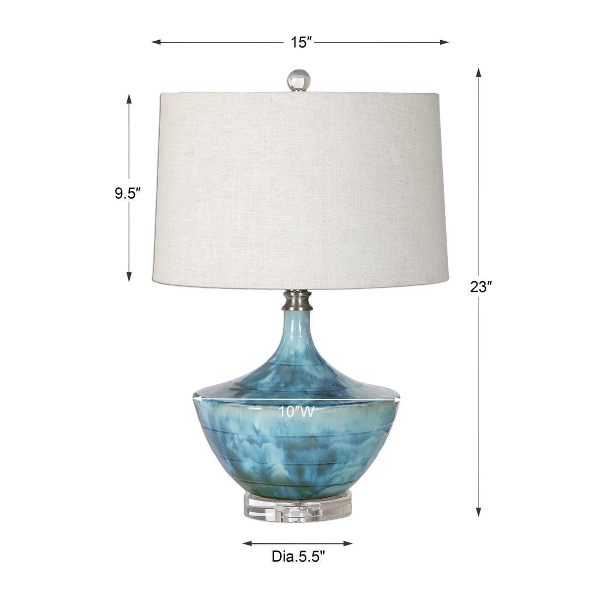Blue Tie-Dyed Ceramic Table Lamp | Oroa.com