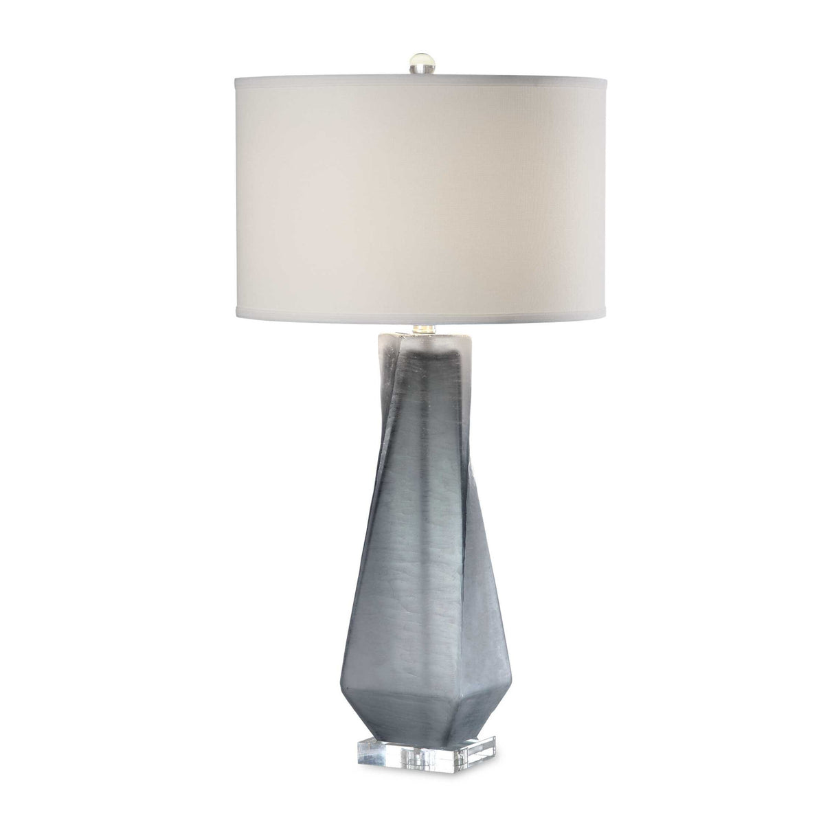 Twisted Gray Glass Table Lamp | Oroa.com