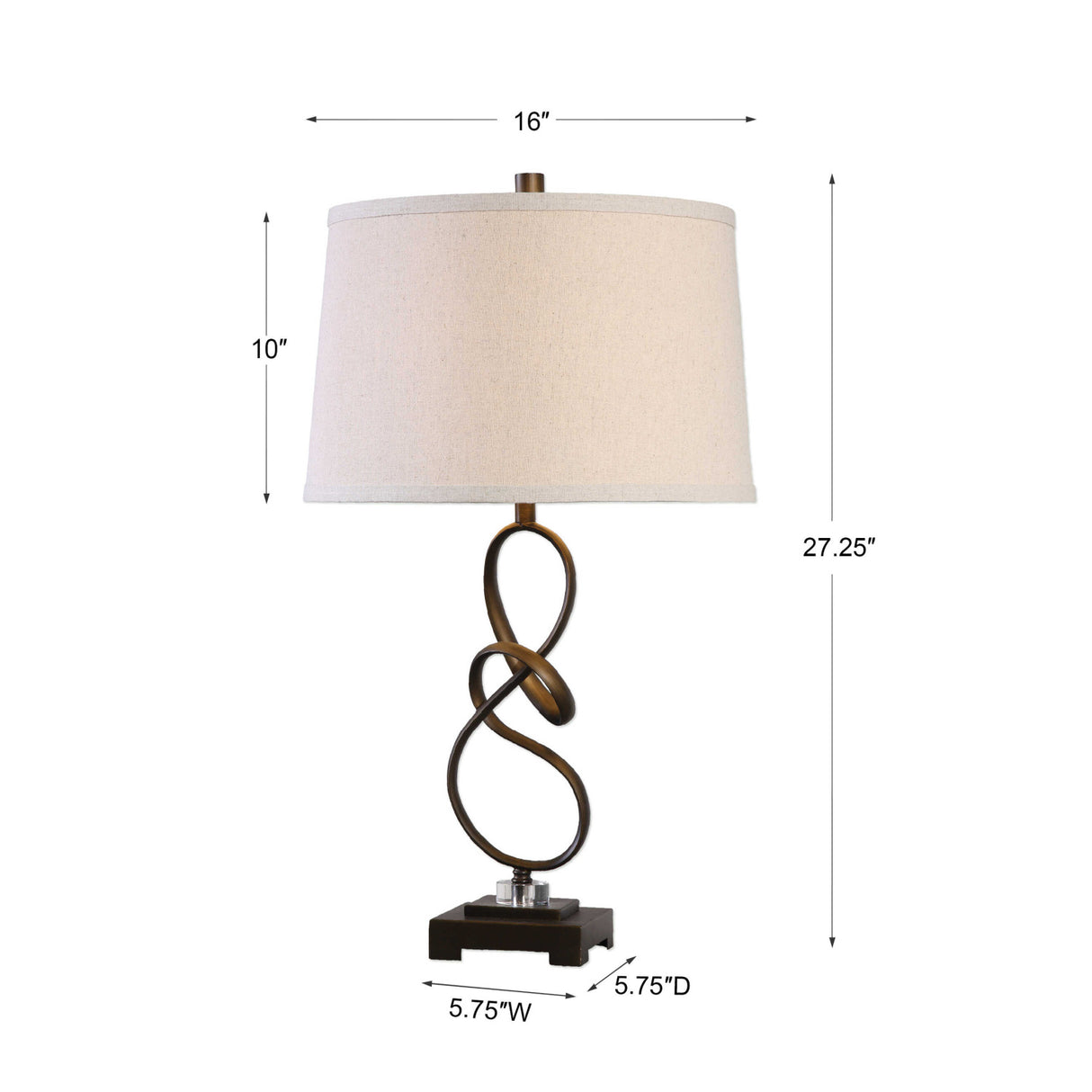 Twisted Bronze Table Lamp | Oroa.com