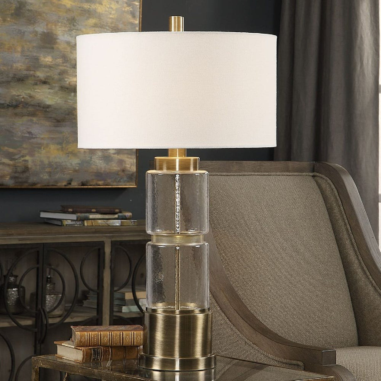 Stacked Glass Column Table Lamp | Oroa.com