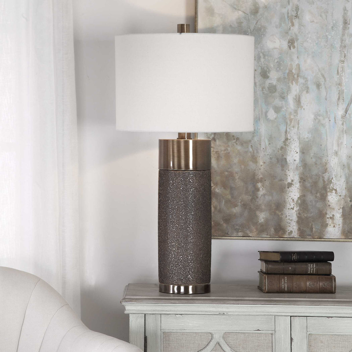 Textured Bronze Ceramic Table Lamp | Oroa.com