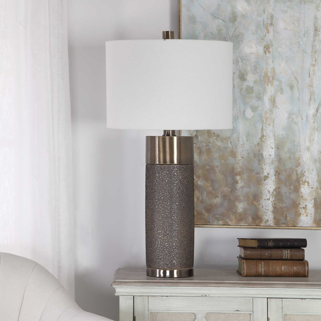 Textured Bronze Ceramic Table Lamp | Oroa.com