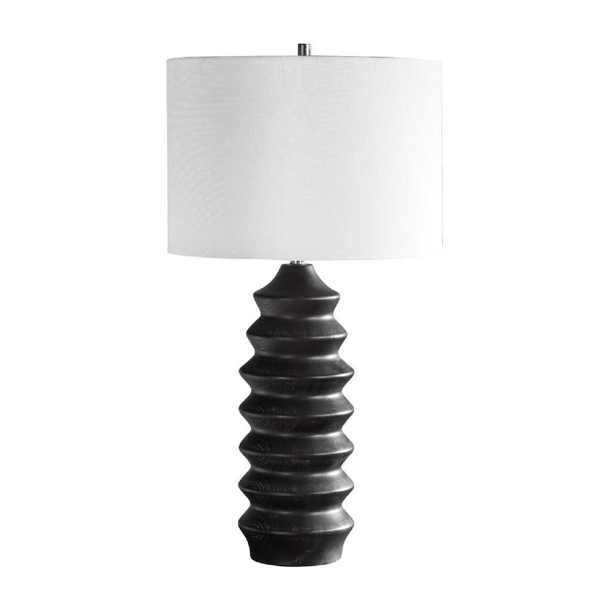 Rustic Black Wood Table Lamp | Oroa.com