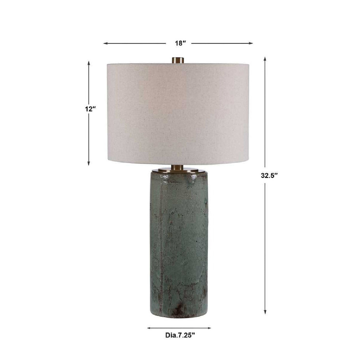 Rustic Blue Ceramic Table Lamp | Oroa.com