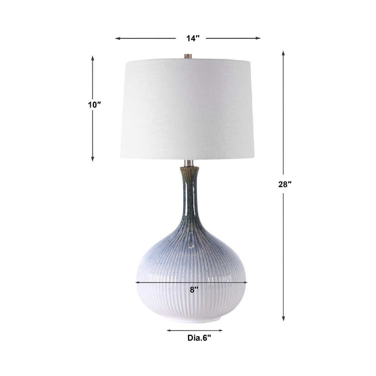 Fluted Gradient Ceramic Table Lamp | Oroa.com