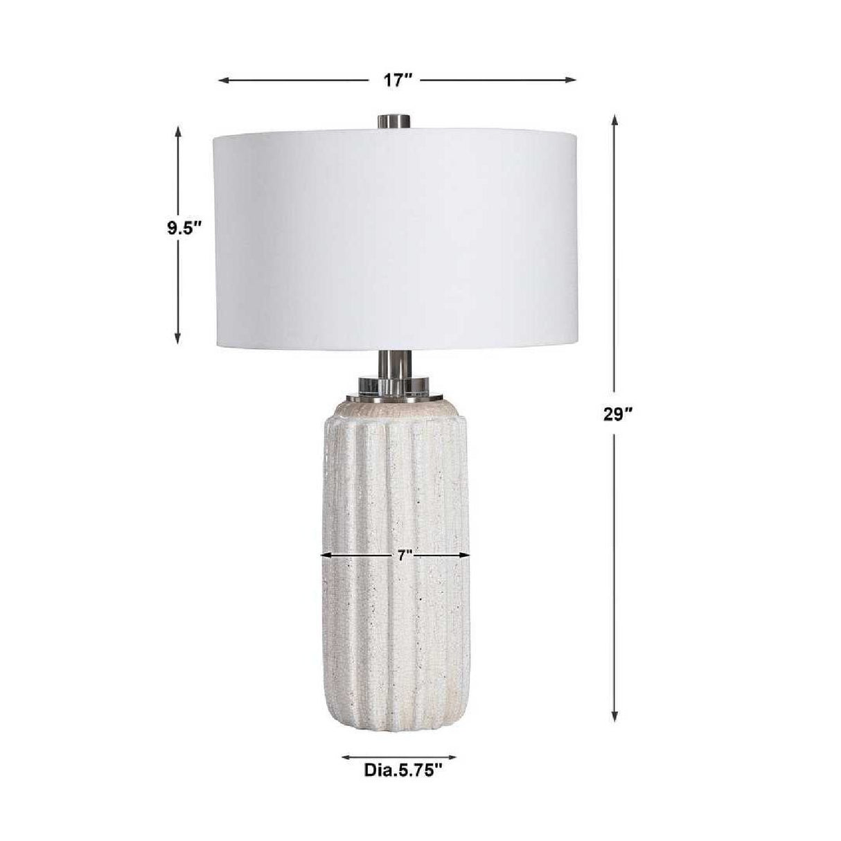 Cream Crackled Ceramic Table Lamp | Oroa.com
