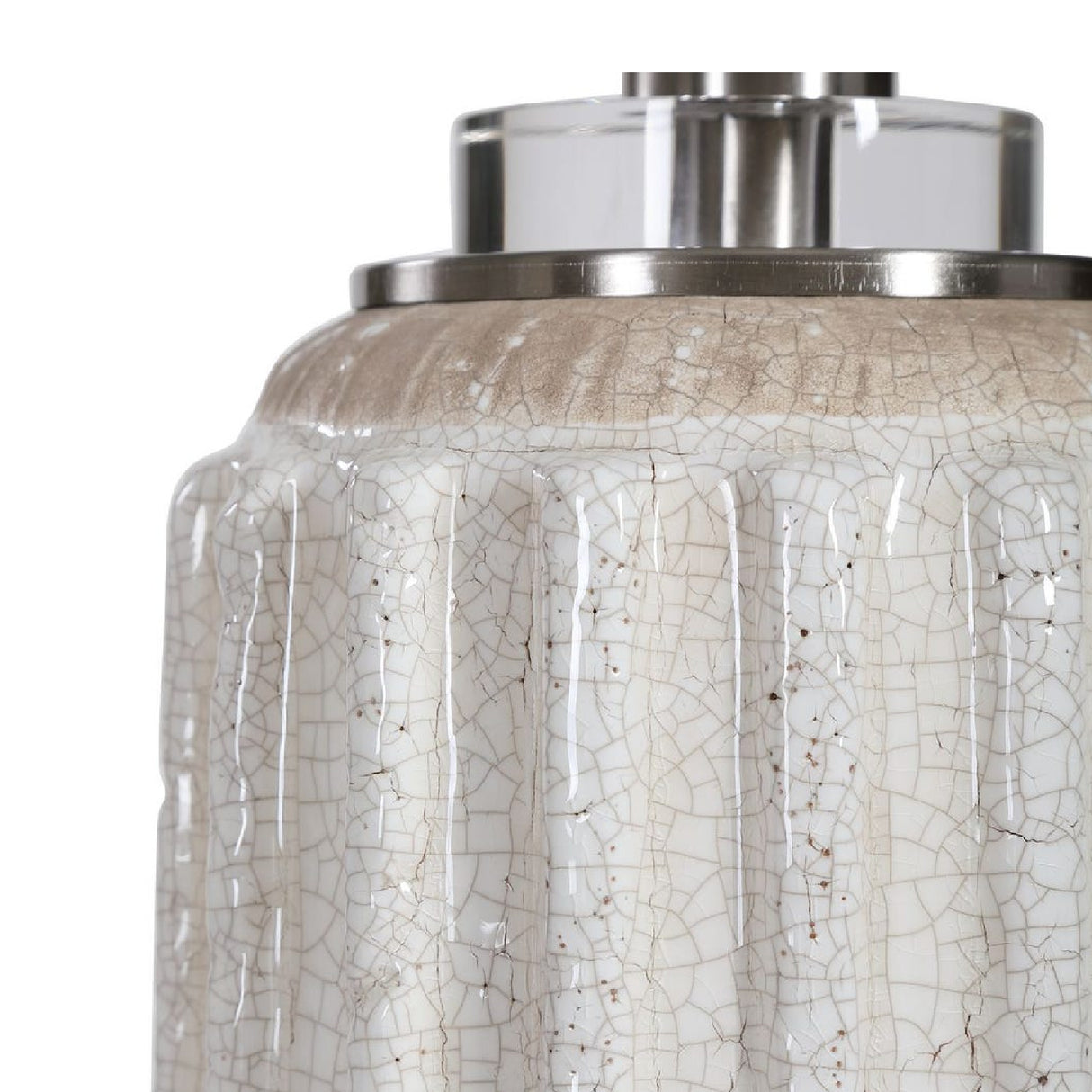Cream Crackled Ceramic Table Lamp | Oroa.com