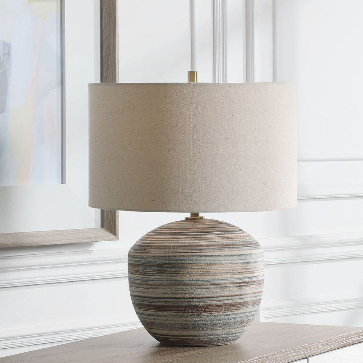 Earth-Toned Ceramic Table Lamp | Oroa.com