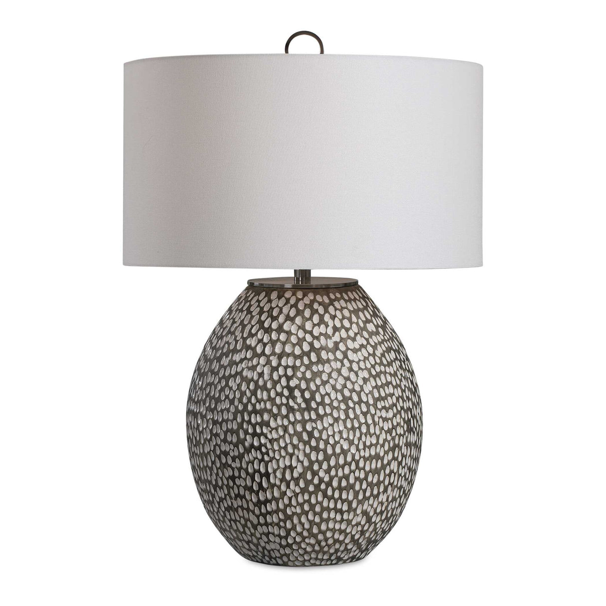 Pitted Gray Ceramic Table Lamp | Oroa.com