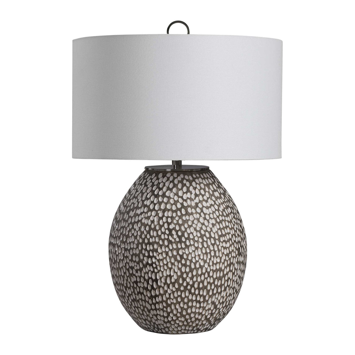 Pitted Gray Ceramic Table Lamp | Oroa.com