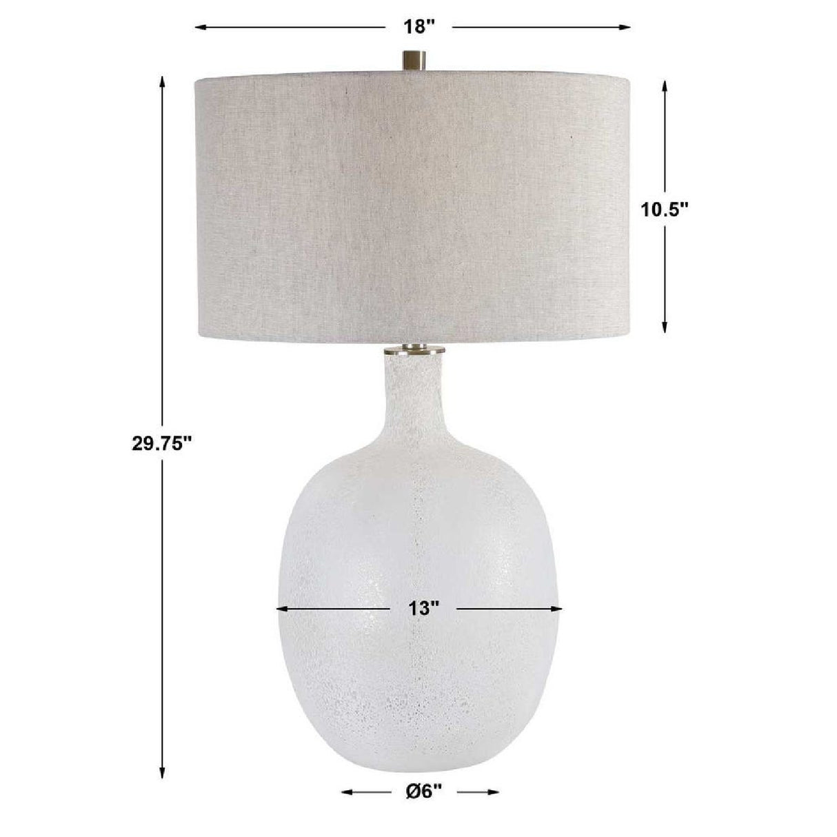 Mottled White Glass Table Lamp | Oroa.com