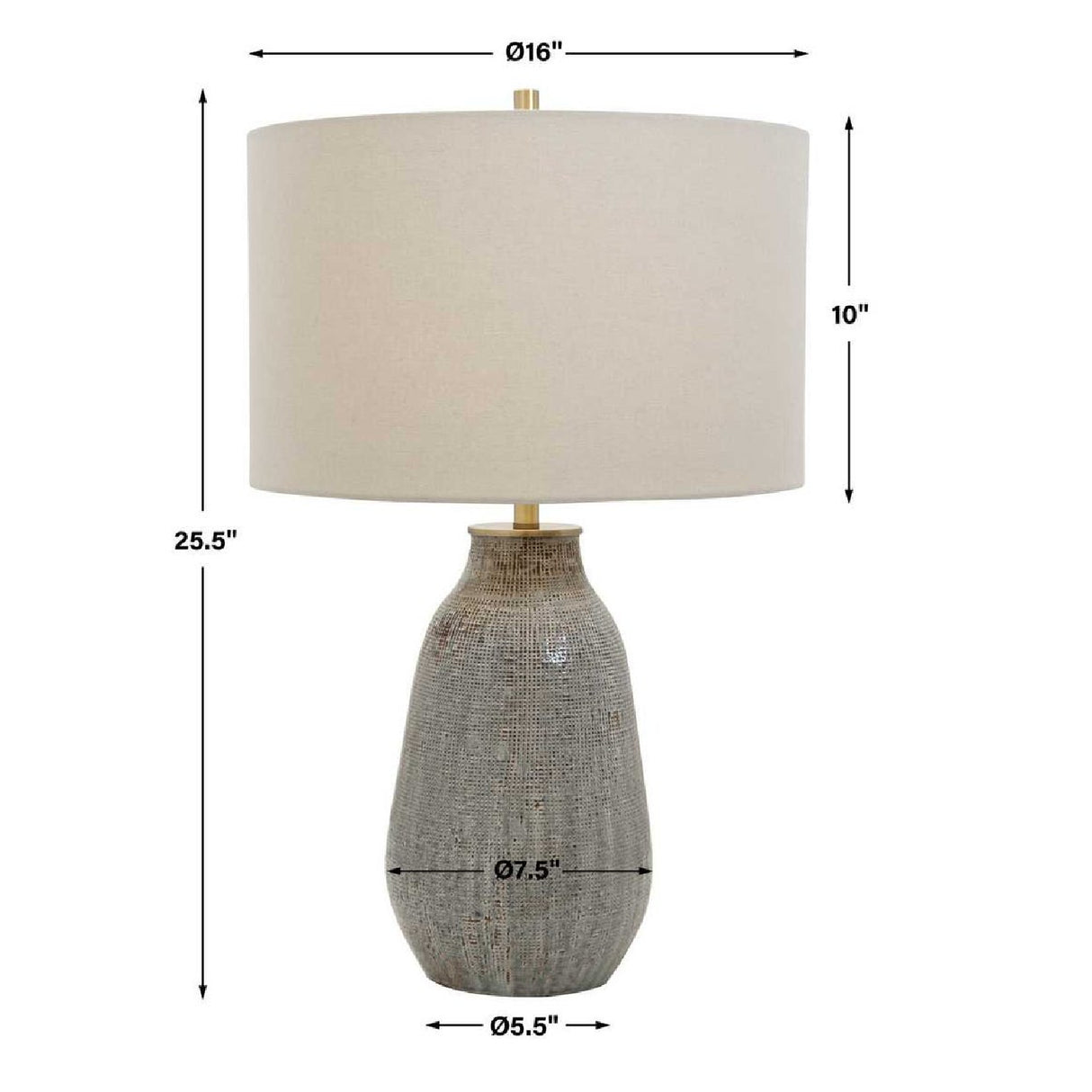Gray Textured Ceramic Table Lamp | Oroa.com