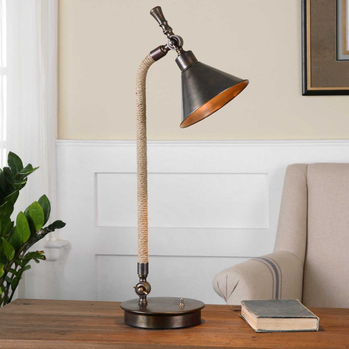Rope Wrapped Desk Lamp | Oroa.com