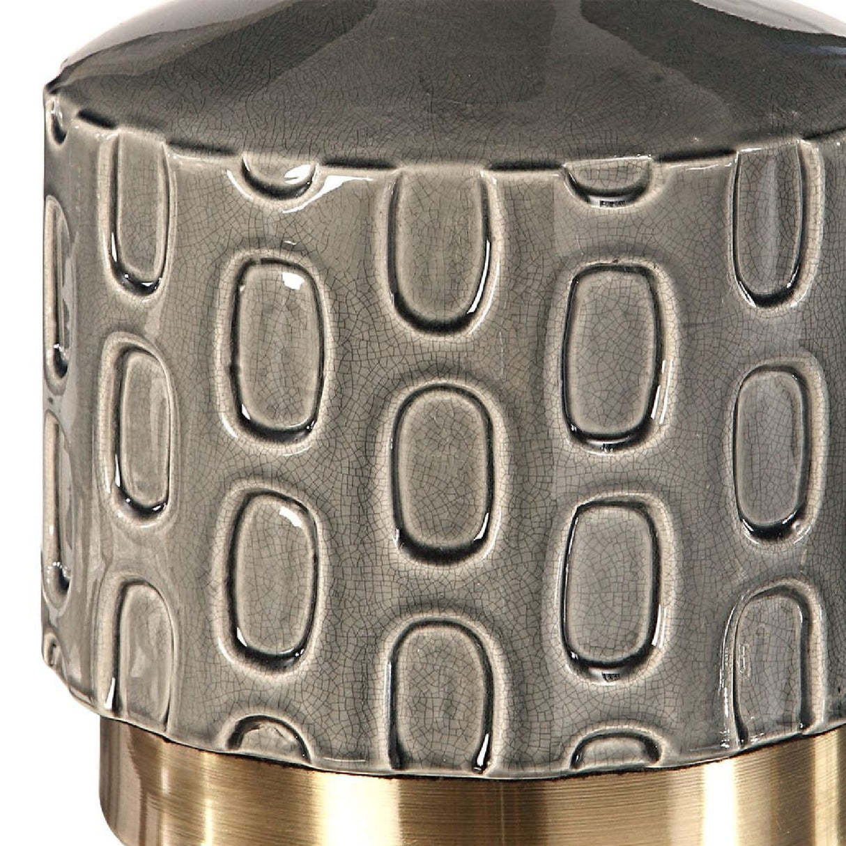 Gray Embossed Ceramic Table Lamp | Oroa.com