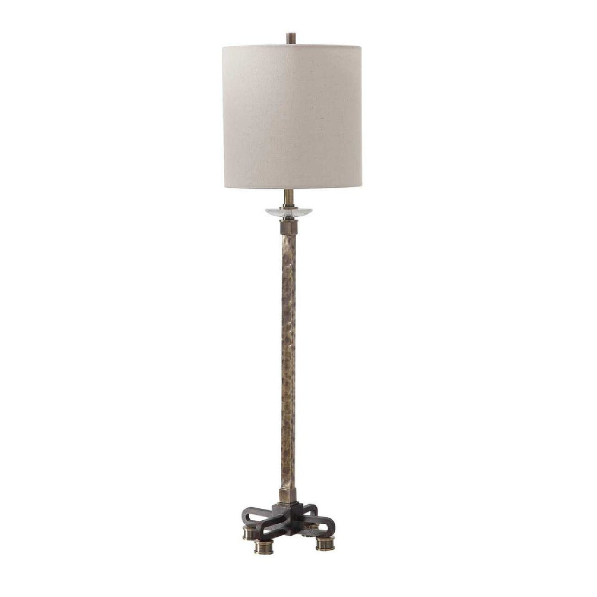 Hammered Antique Brass Buffet Lamp | Oroa.com