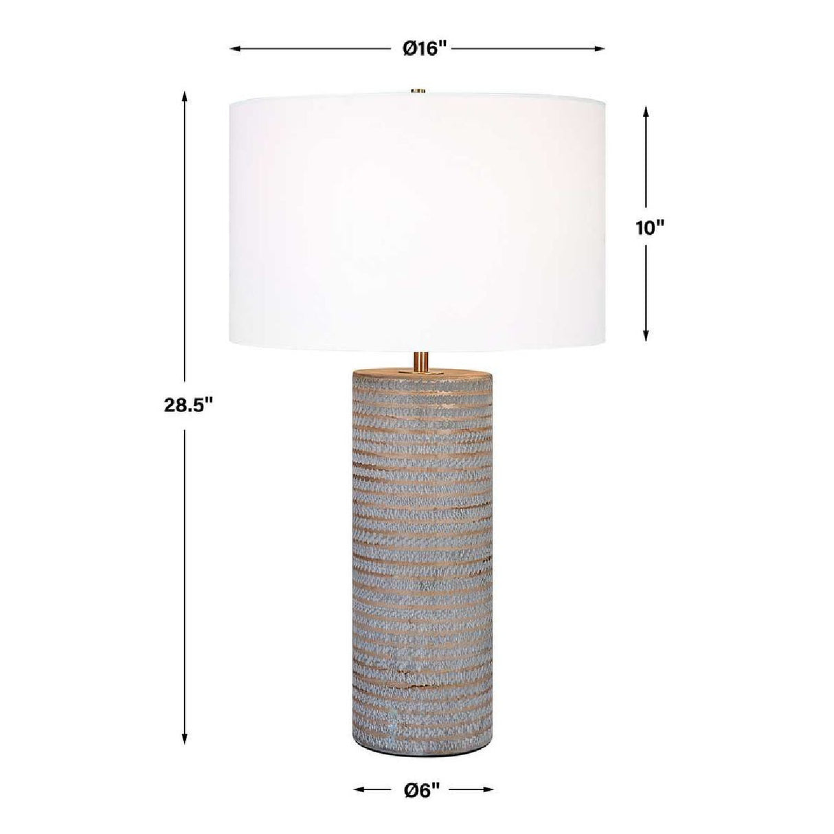 Frosted Gray Ceramic Table Lamp | Oroa.com