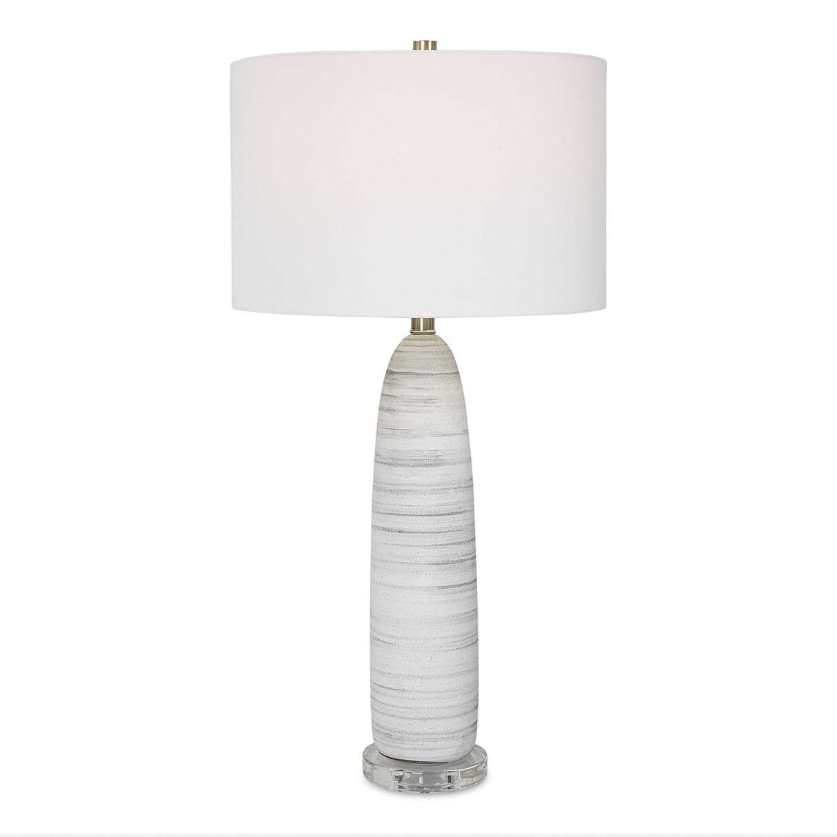 White Glazed Ceramic Table Lamp | Oroa.com