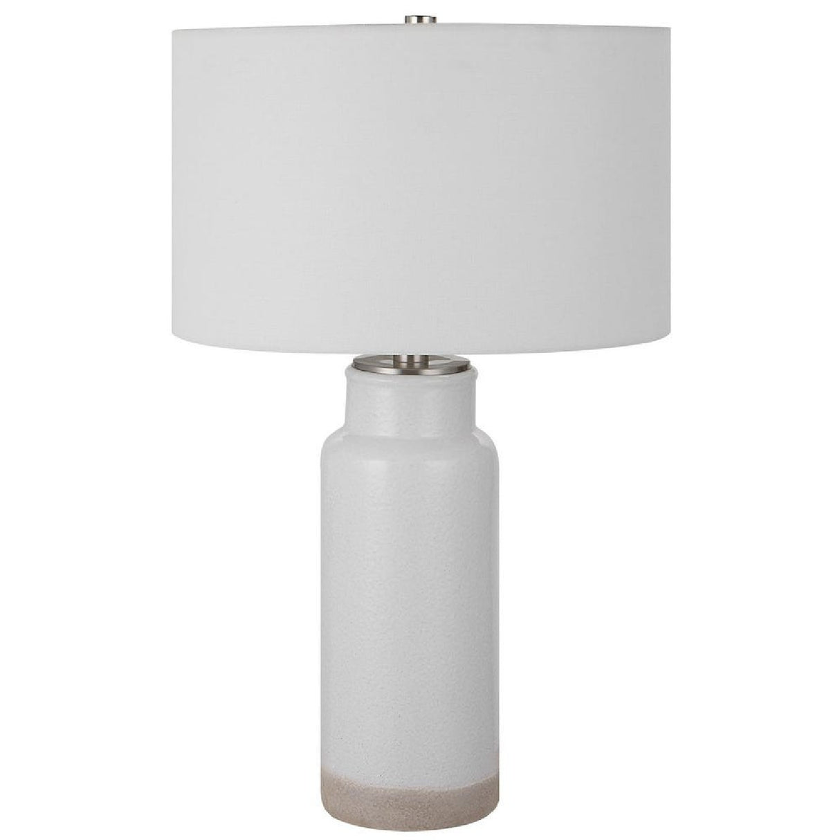 Glazed White Ceramic Table Lamp | Oroa.com