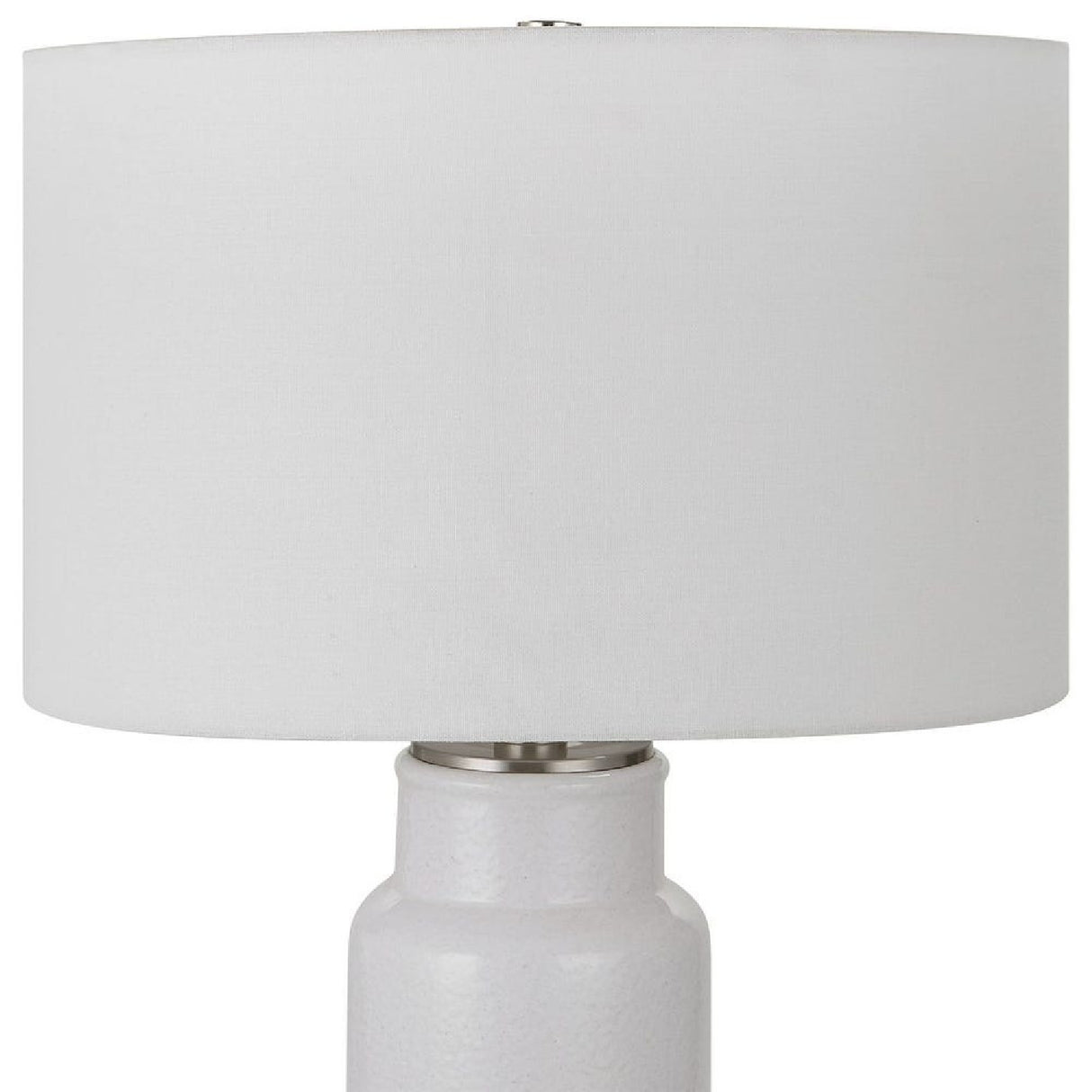 Glazed White Ceramic Table Lamp | Oroa.com