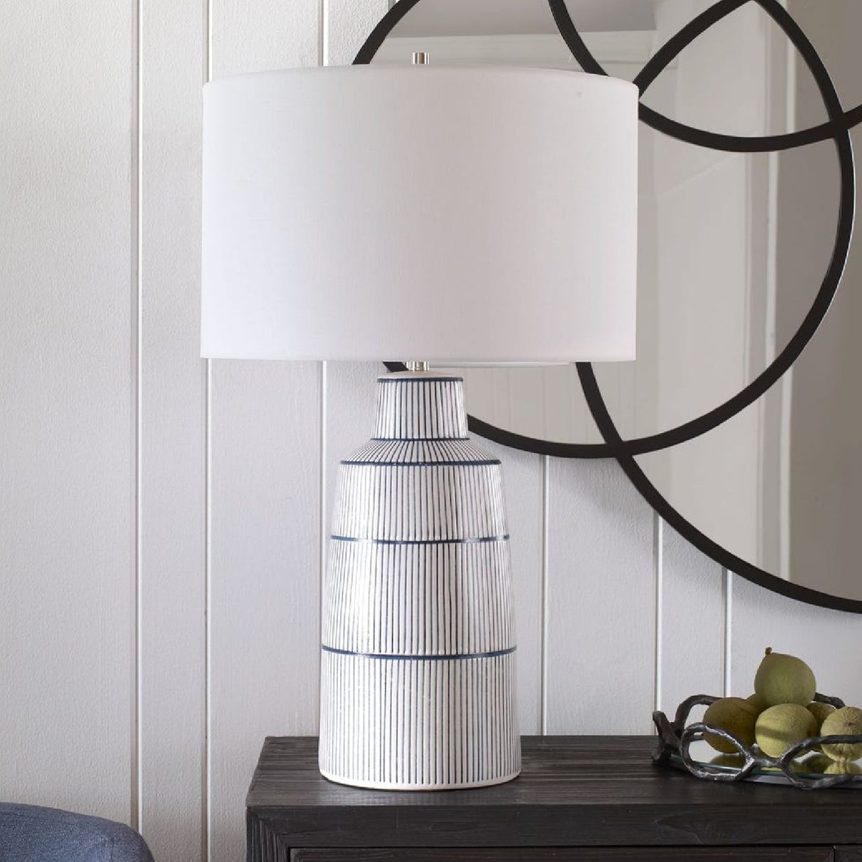 Ceramic Nautical Stripes Table Lamp | Oroa.com