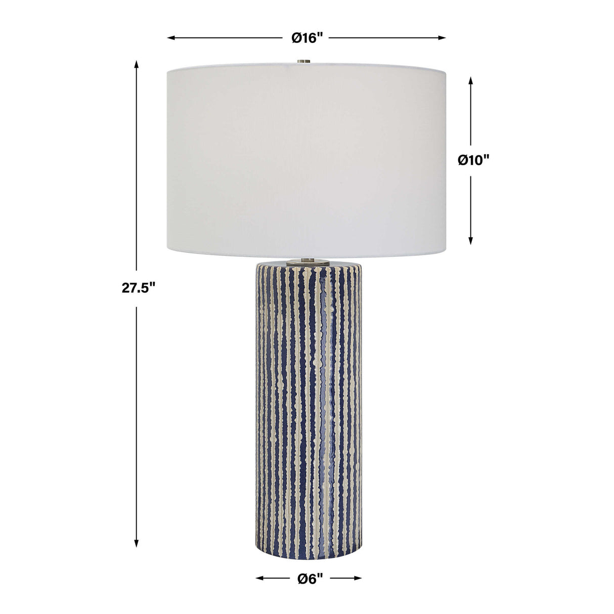 Glazed Stripes Ceramic Table Lamp | Oroa.com
