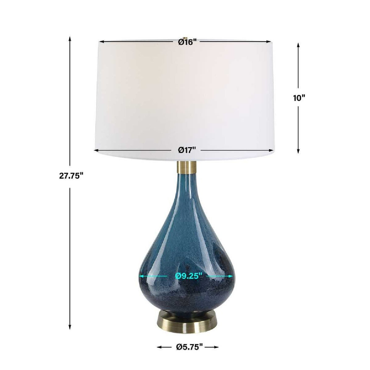Blue Art Glass Table Lamp | Oroa.com