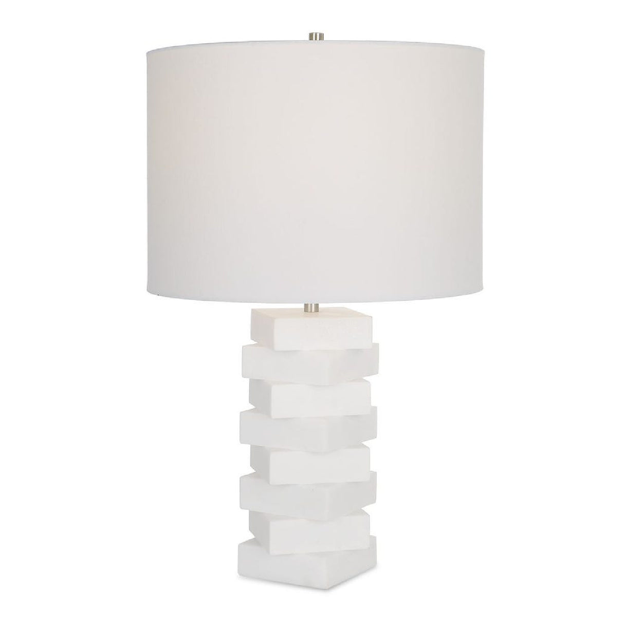 Stacked White Stone Table Lamp | Oroa.com
