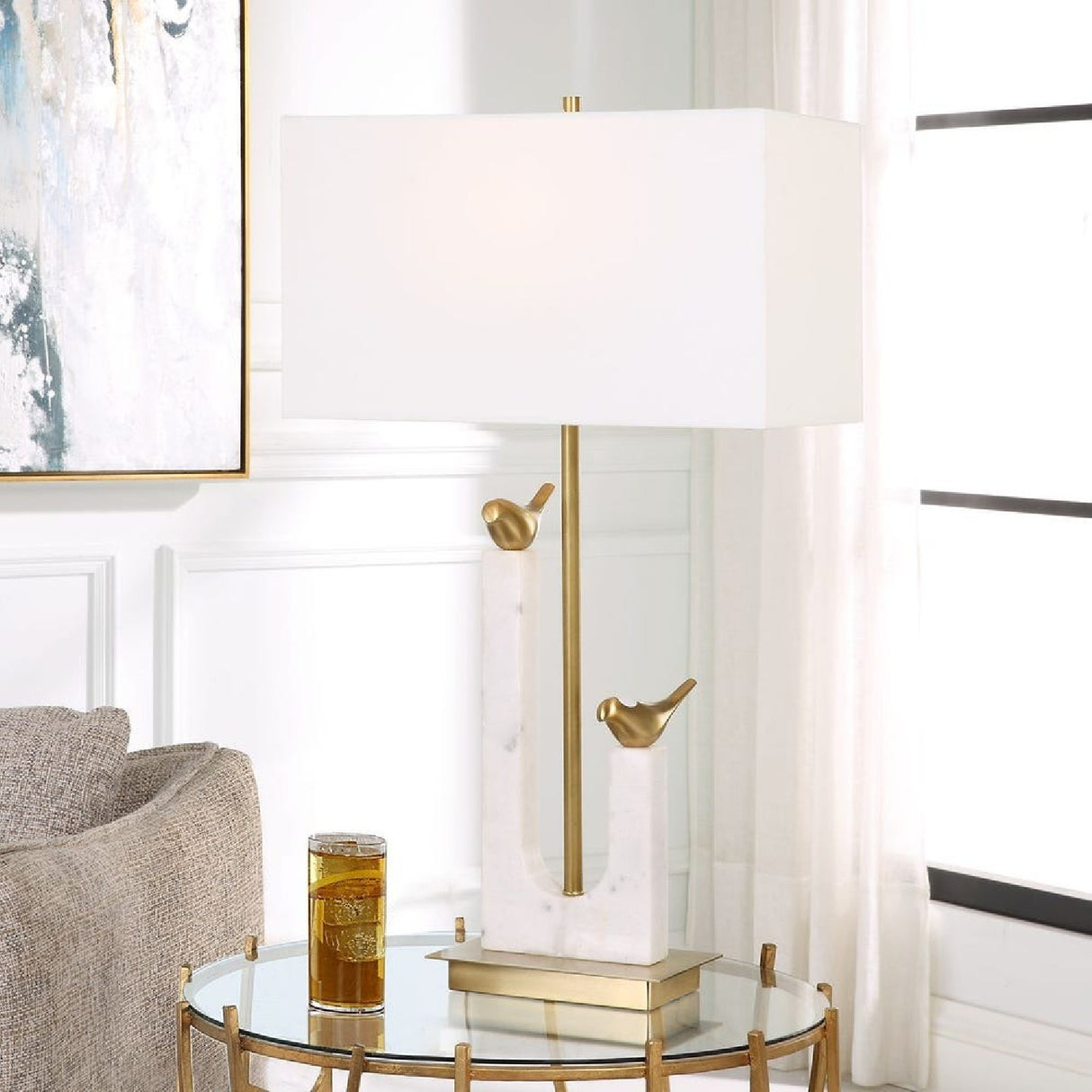 Gold Birds Table Lamp | Oroa.com