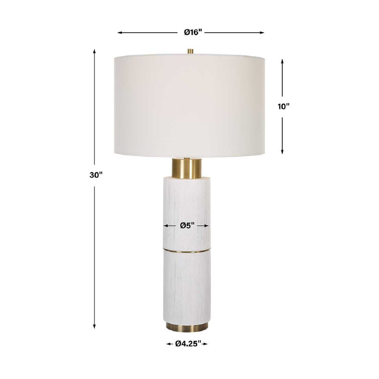 Whitewashed Wood Look Table Lamp | Oroa.com