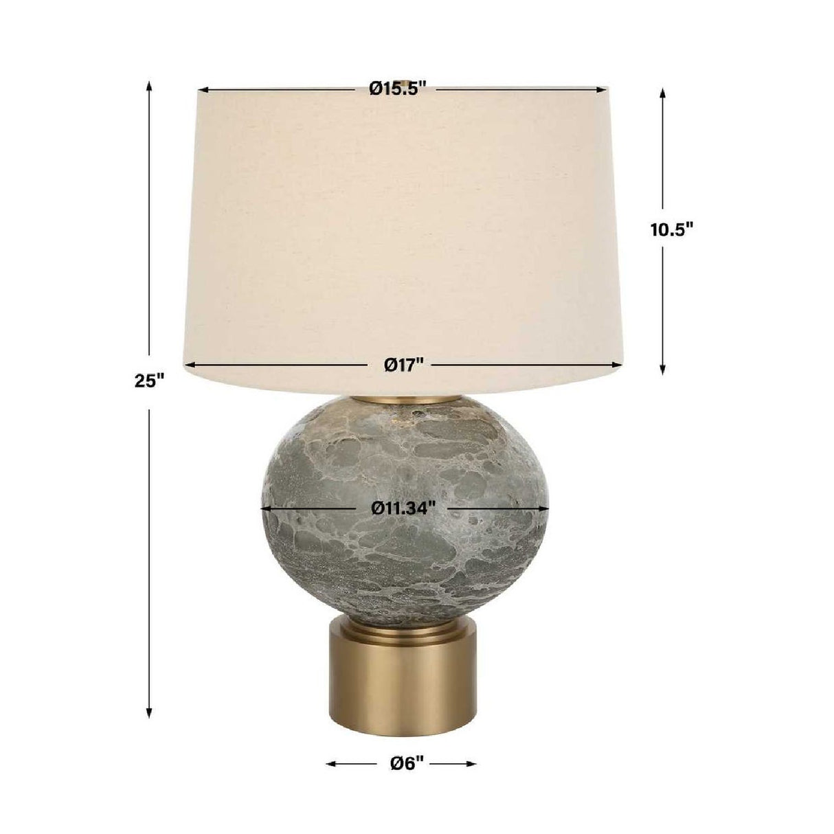 Smoky Gray Glass Table Lamp | Oroa.com