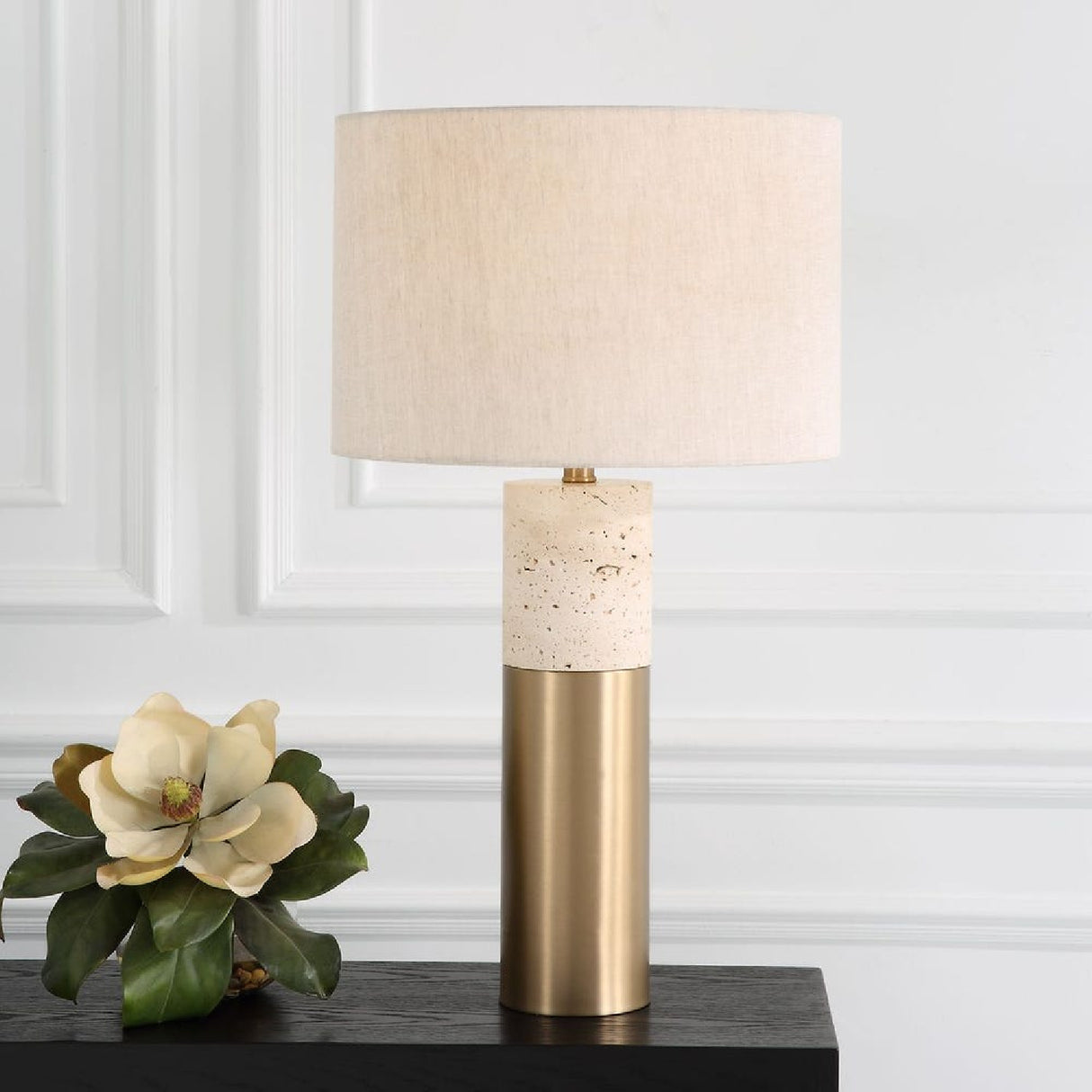 Brass & Stone Table Lamp | Oroa.com