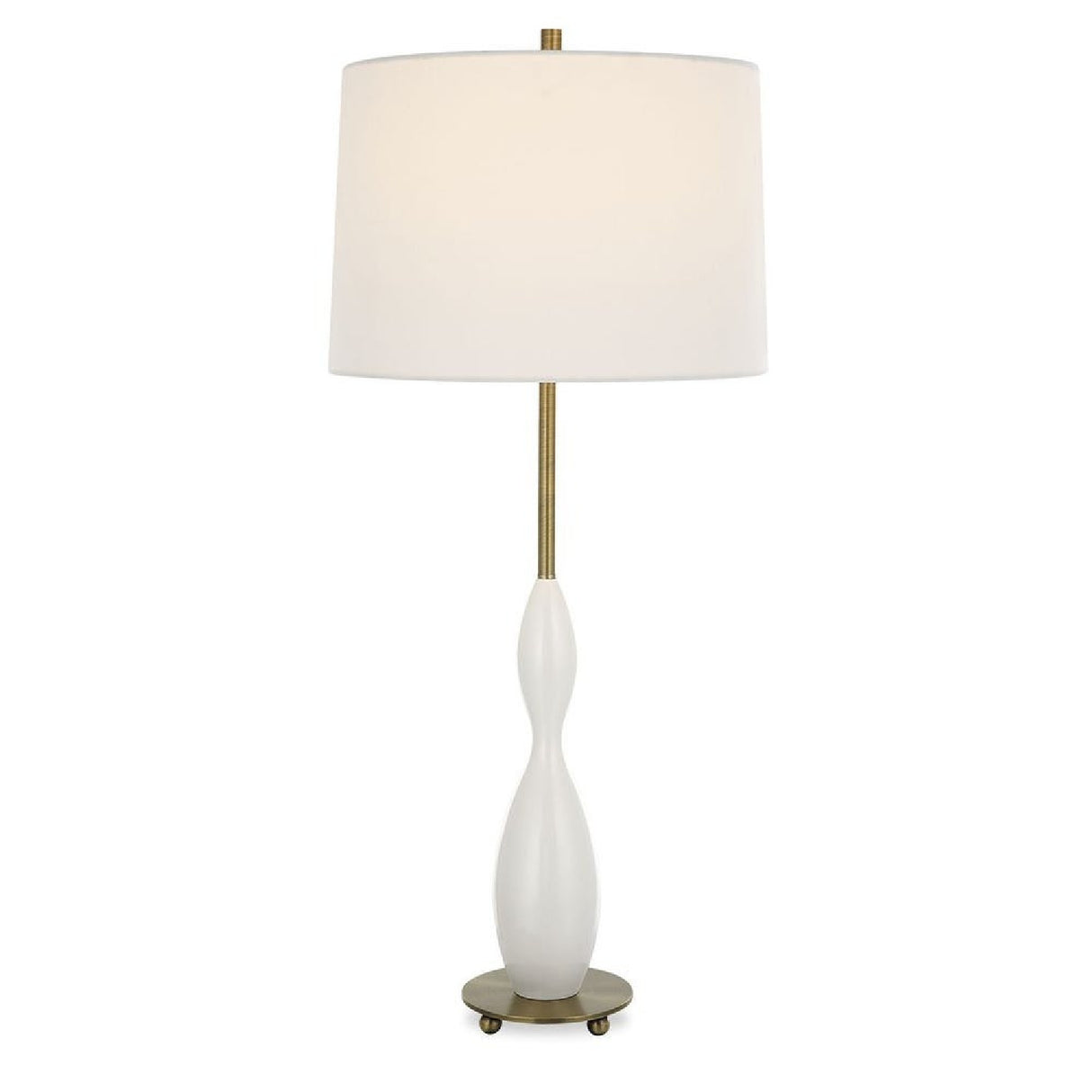 Hourglass White Ceramic Table Lamp | Oroa.com