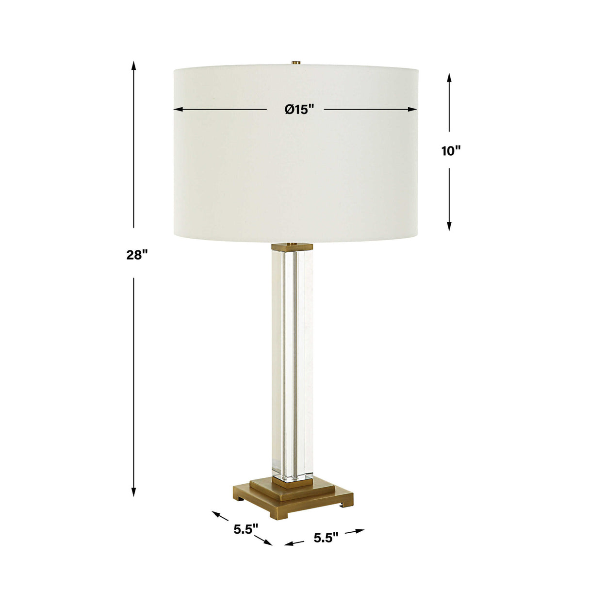 Square Column Base Table Lamp | Oroa.com