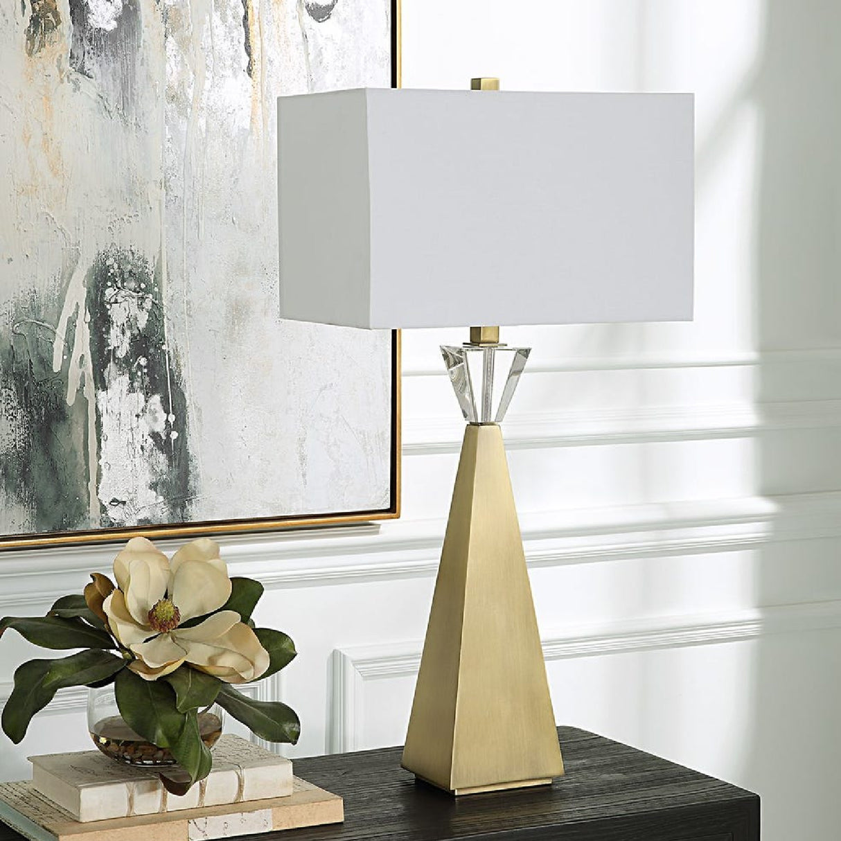 Tapered Brass Table Lamp | Oroa.com