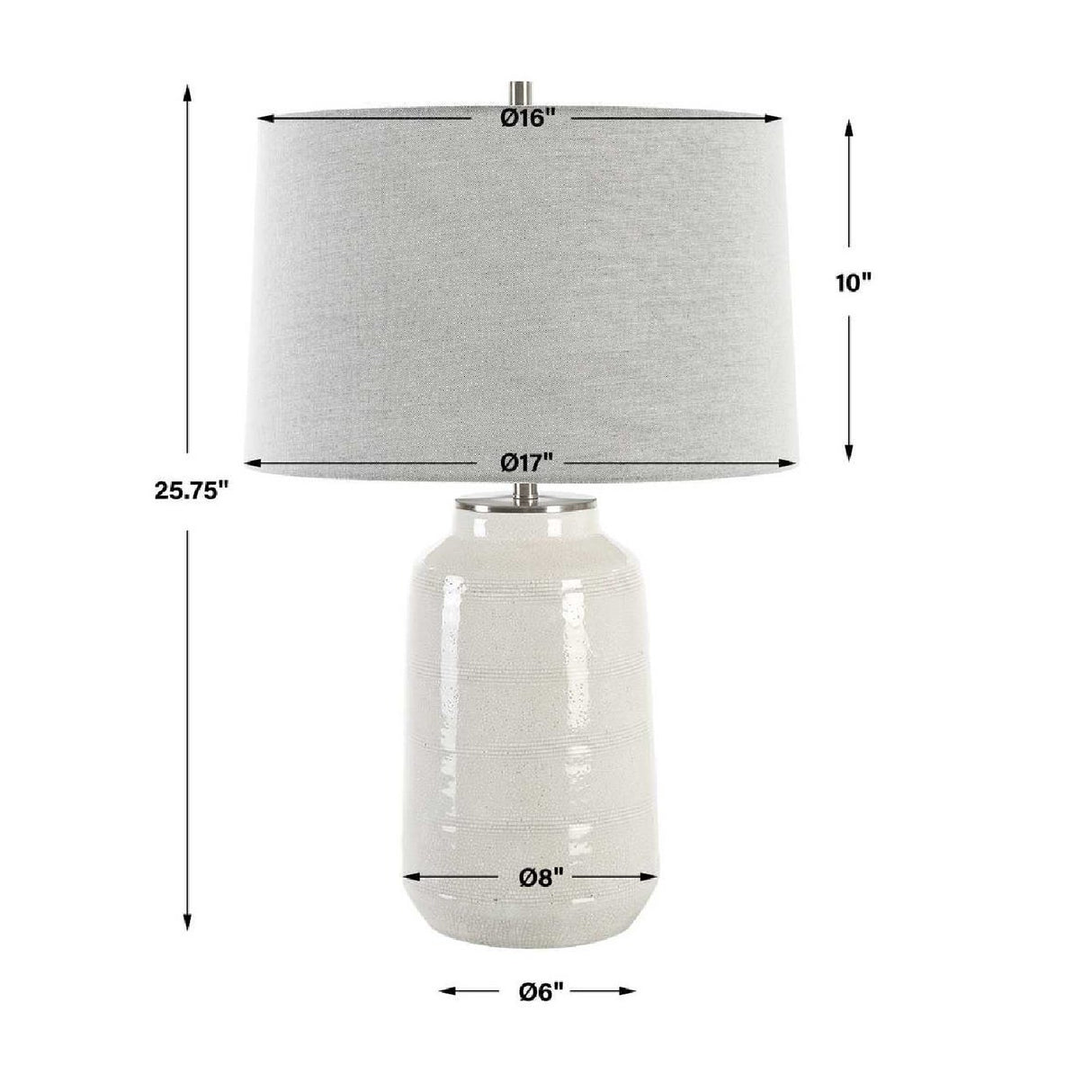 Crackled Glazed Ceramic Table Lamp | Oroa.com