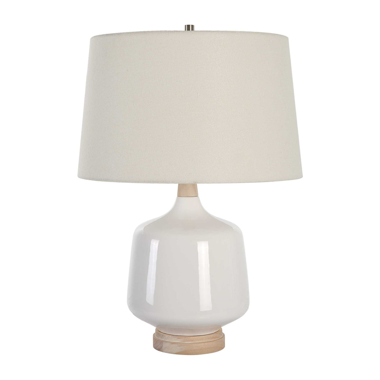 White Gloss Ceramic Table Lamp | Oroa.com