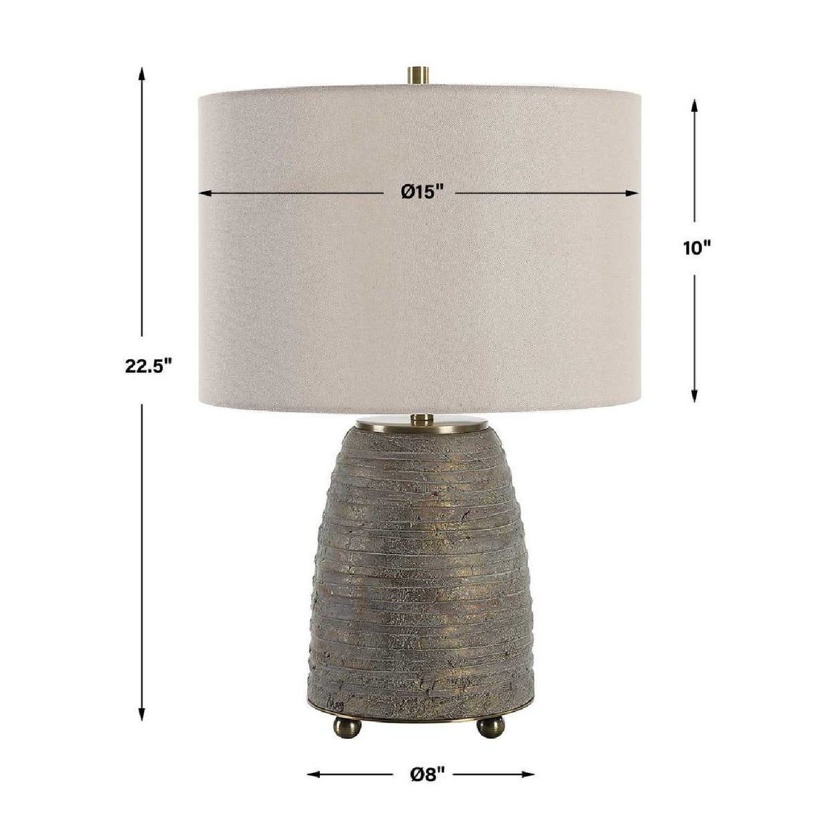 Bronze Ceramic Linen Table Lamp | Oroa.com