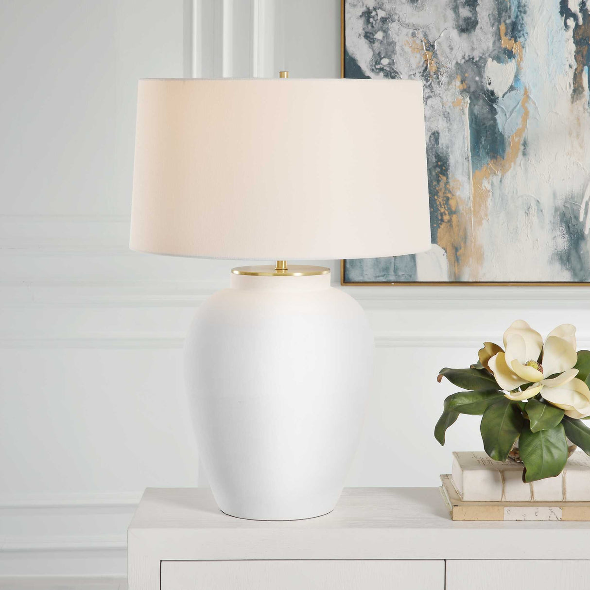 Classic White Ceramic Table Lamp | Oroa.com