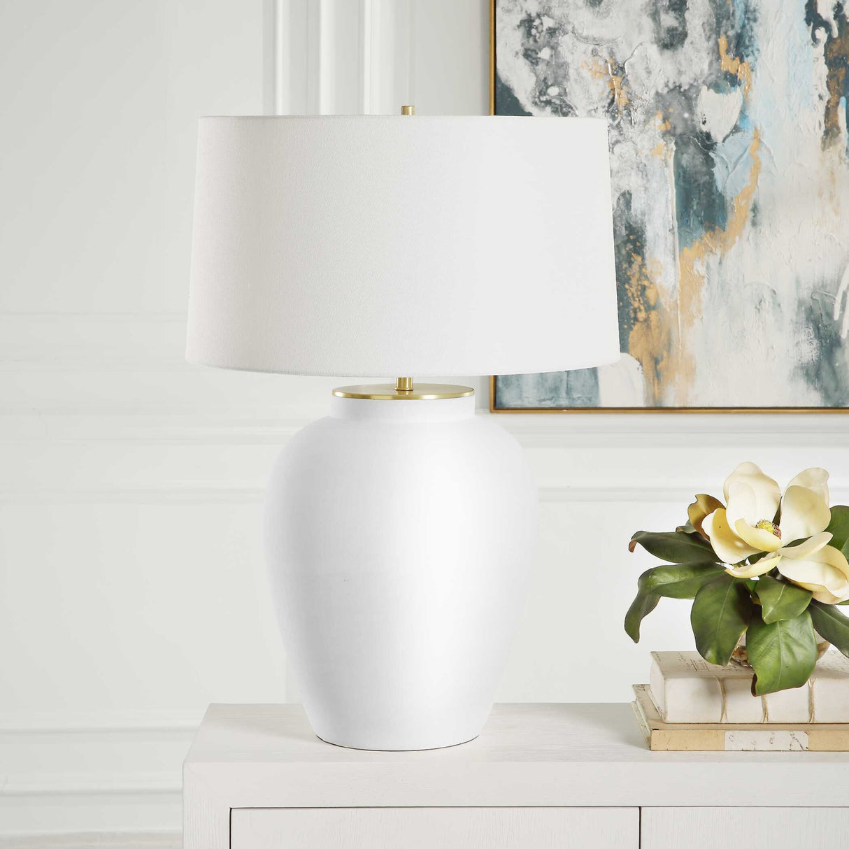 Classic White Ceramic Table Lamp | Oroa.com