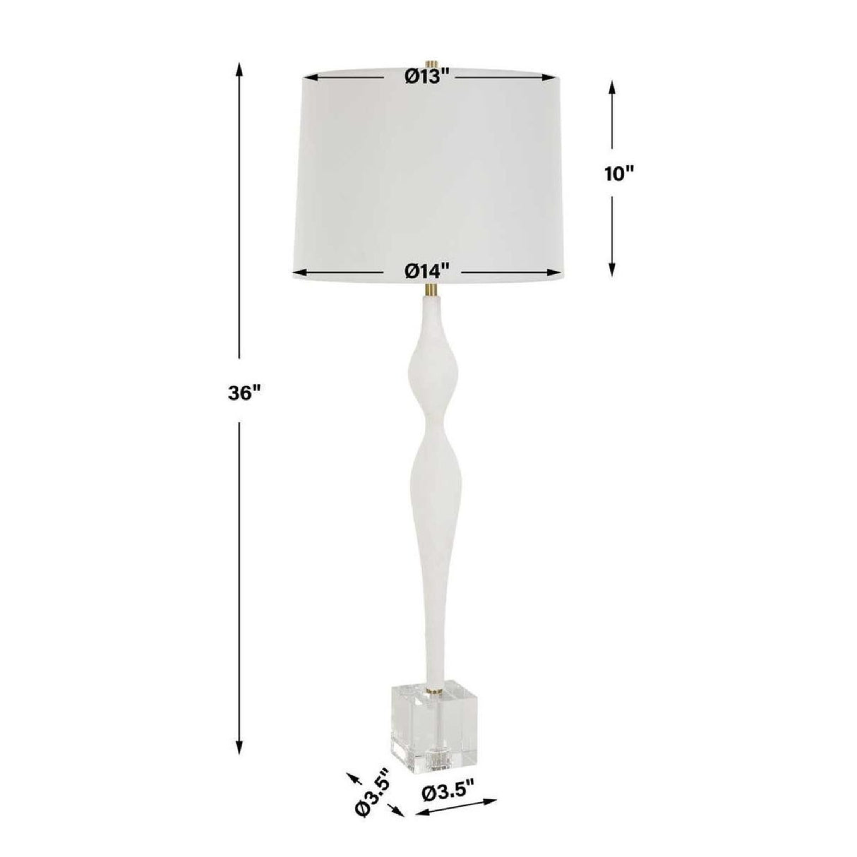 Textured White Ceramic Table Lamp | Oroa.com
