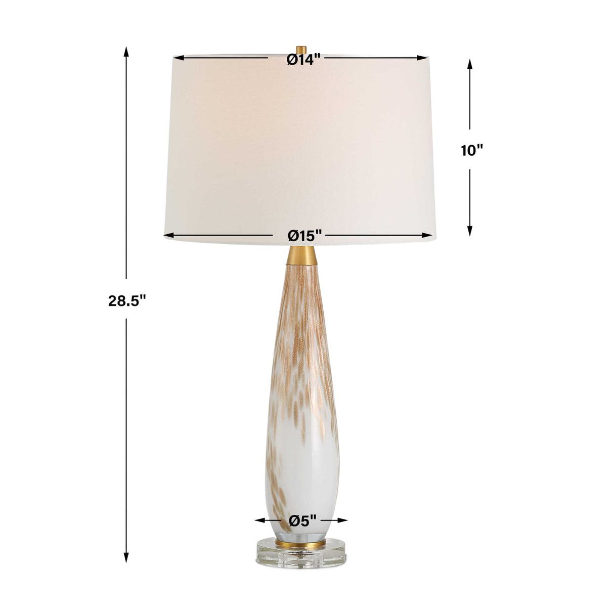 Gold Speckled Glass Table Lamp | Oroa.com