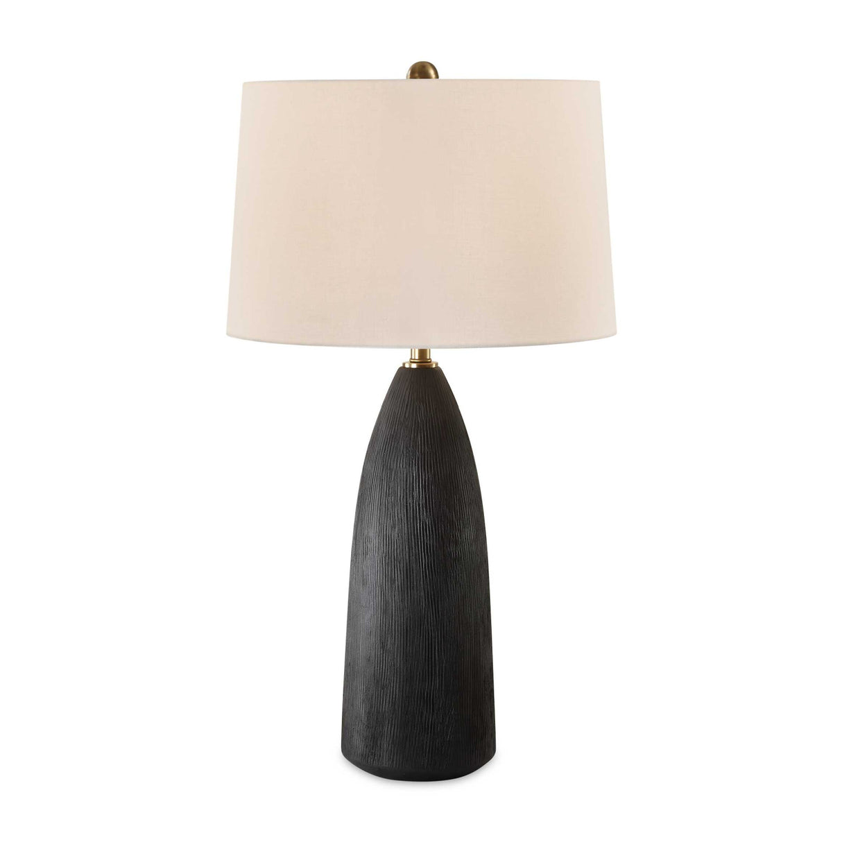 Textured Black Ceramic Table Lamp | Oroa.com
