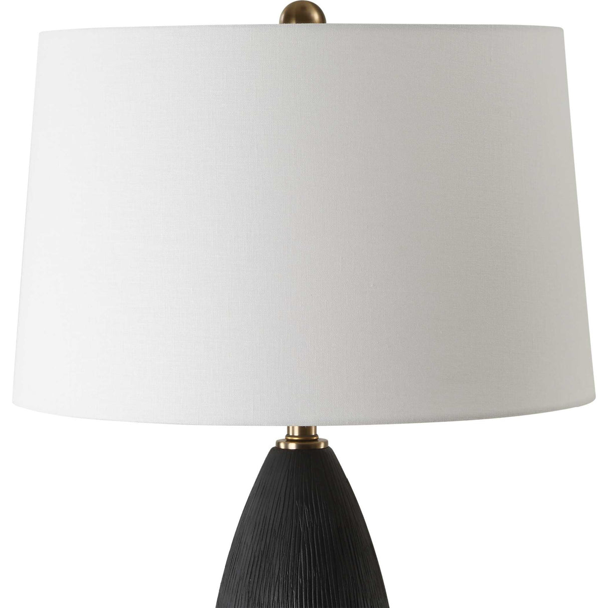 Textured Black Ceramic Table Lamp | Oroa.com