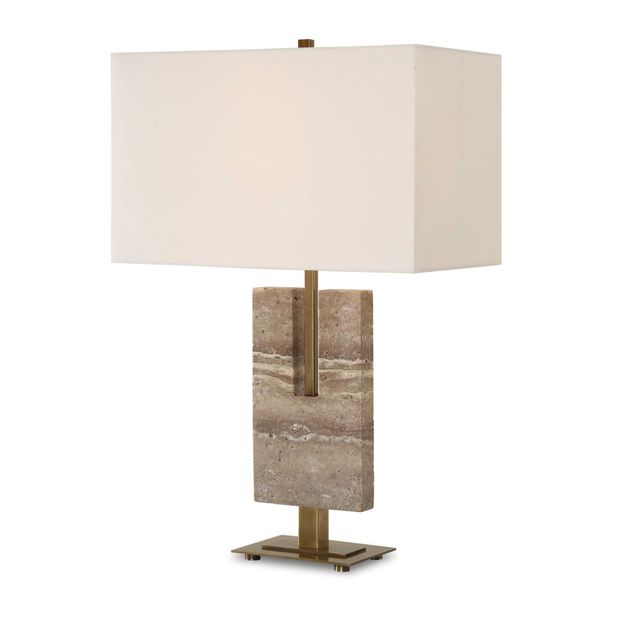 U-Shaped Travertine Table Lamp | Oroa.com