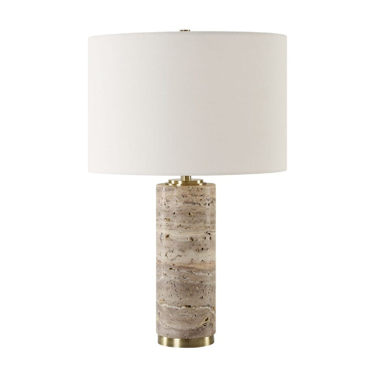 Honed Travertine Table Lamp | Oroa.com