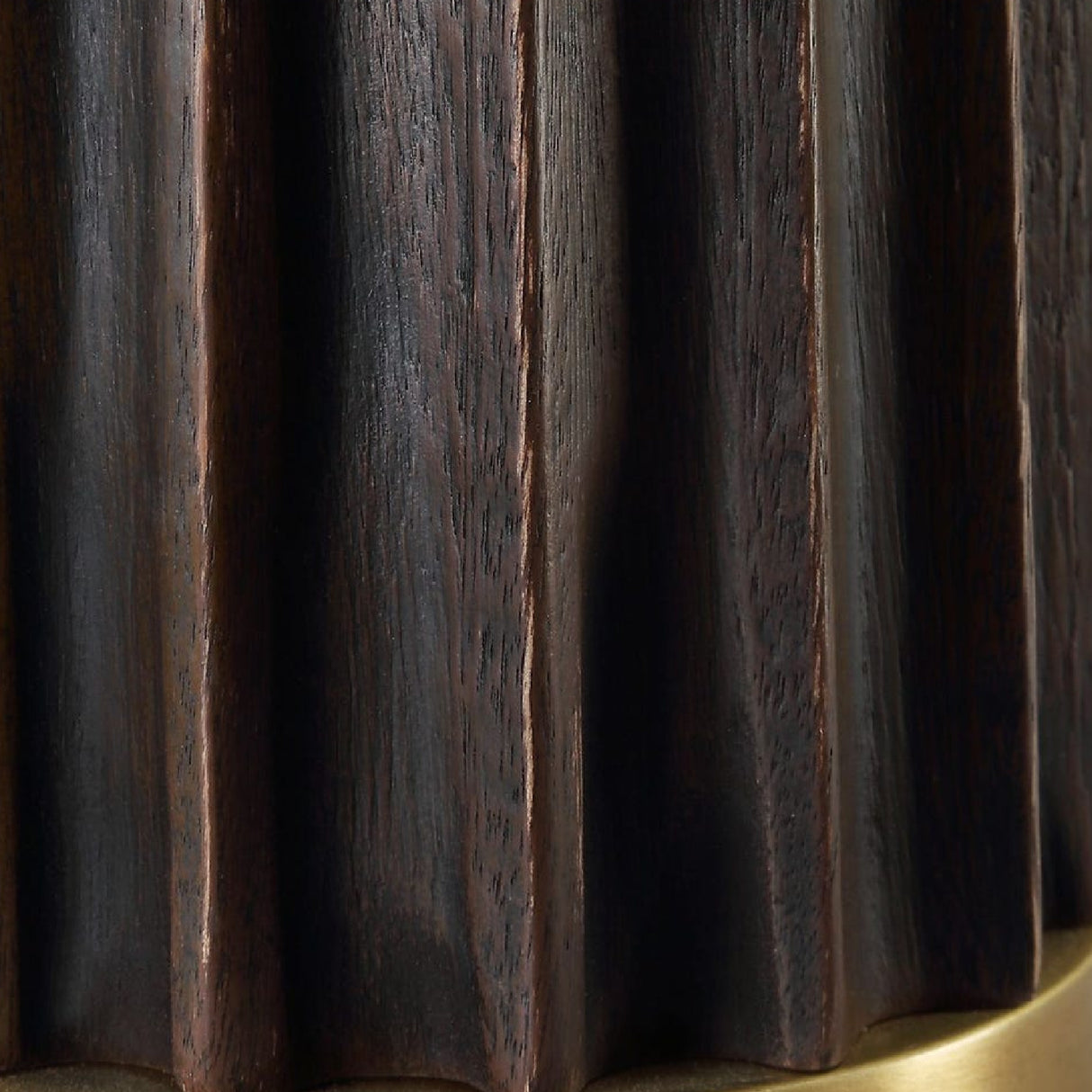 Scalloped Dark Oak Table Lamp | Oroa.com