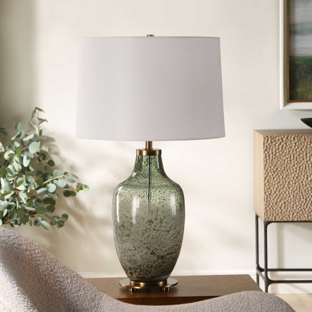 Green Translucent Glass Table Lamp | Oroa.com