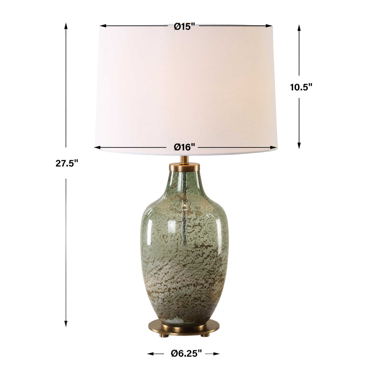 Green Translucent Glass Table Lamp | Oroa.com